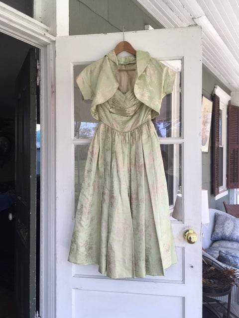 Okinawa silk halter dress and shrug – Evergreen Antiques & True Vintage