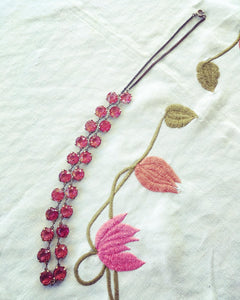 1930s/40s Rose Rhinestone Necklace