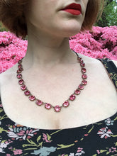 Load image into Gallery viewer, 1930s/40s Rose Rhinestone Necklace
