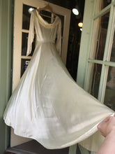 Load image into Gallery viewer, 1950s satin wedding dress
