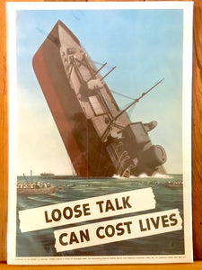 WWII Poster, "Loose Talk Can Cost Lives," Dohanos